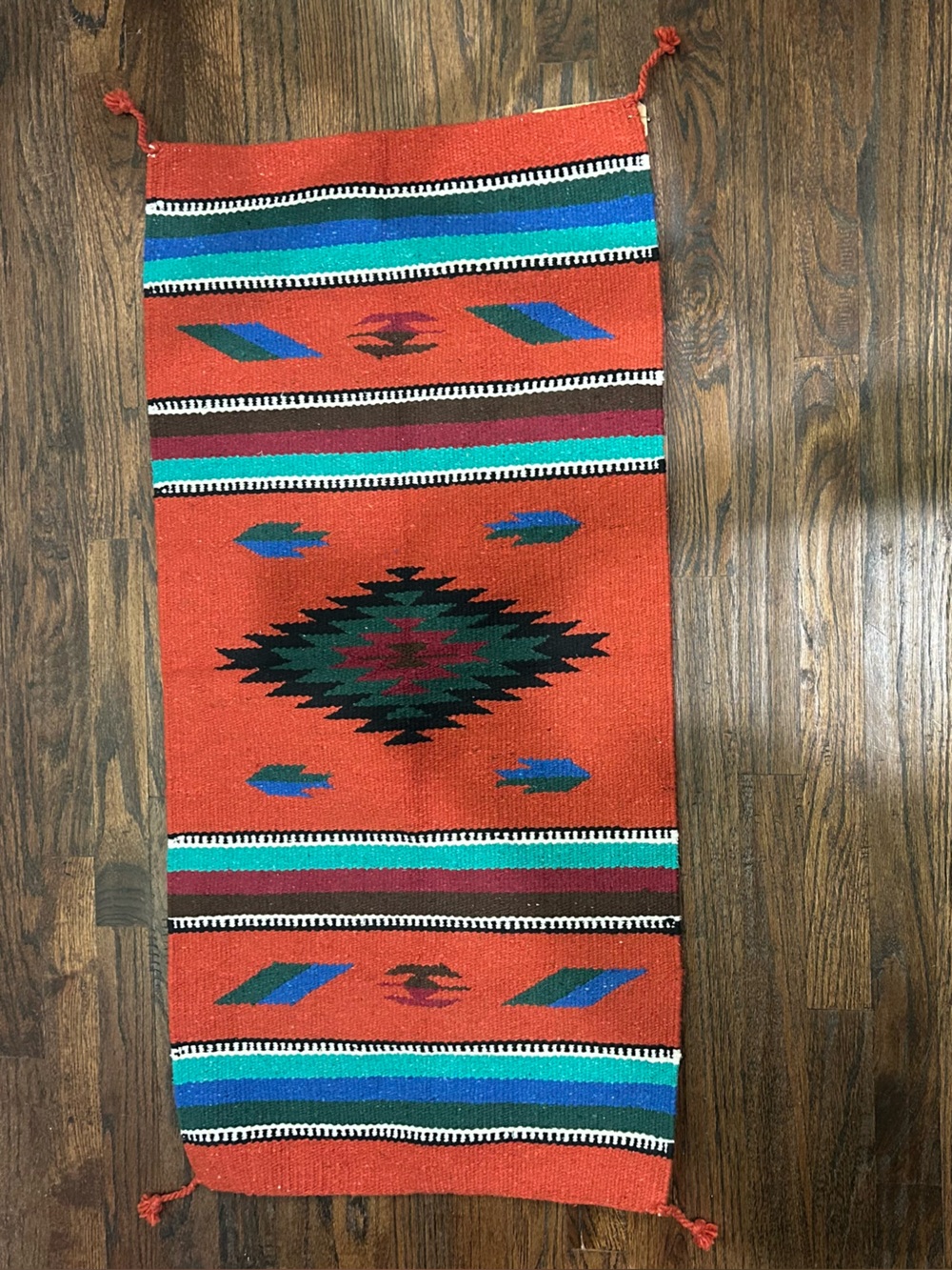 El Paso Saddle Blanket Co. Aztec/ Southwest Rug 40”x20”